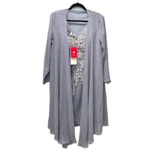 JJs House Mother of the Bride Dress Dusty Blue Size 12 NWT